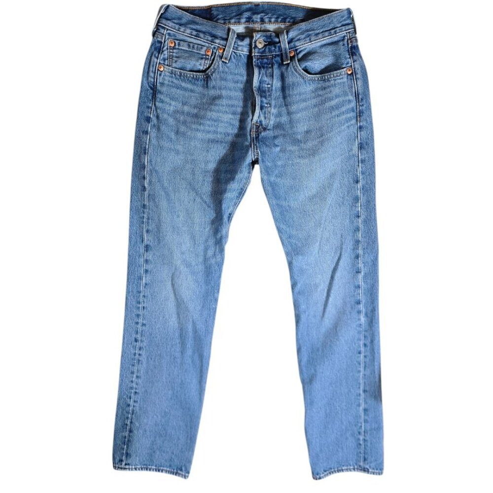 Levi's 501 Women's 29x32 Straight Leg Light Wash Medium Rise Button Fly
